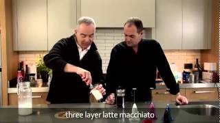 aerolatte  milk frother makes three layer caffè latte macchiato [upl. by Diella423]