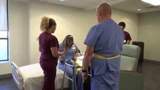 Physical Therapy Transfer Training  How To Transfer From Wheelchair To Bed [upl. by Aeel64]