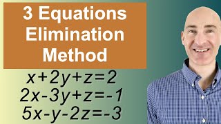 Solving Systems of 3 Equations Elimination [upl. by Raman699]