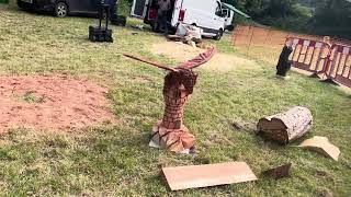 A fabulous range of wooden sculpture at Caerleon festival 2024 [upl. by Rancell]