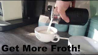 How to Get More Froth from Your Nespresso Coffee Aeroccino  Nespresso tips and help [upl. by Anitaf885]