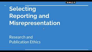 Selective Reporting and Misrepresentation of data Research and Publication ethics Phd coursework [upl. by Jabon]