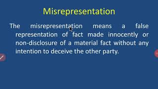 Misrepresentation [upl. by Maria]